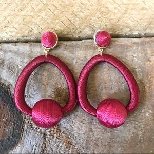 Burgundy Drop Earrings